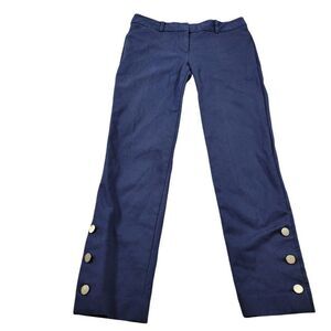 Talbots Pants Womens 2 Blue Hampshire Button Ankle Career Work